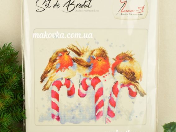 Набір для вишивання хрестиком B1154 Різдвяні птахи Luca-S