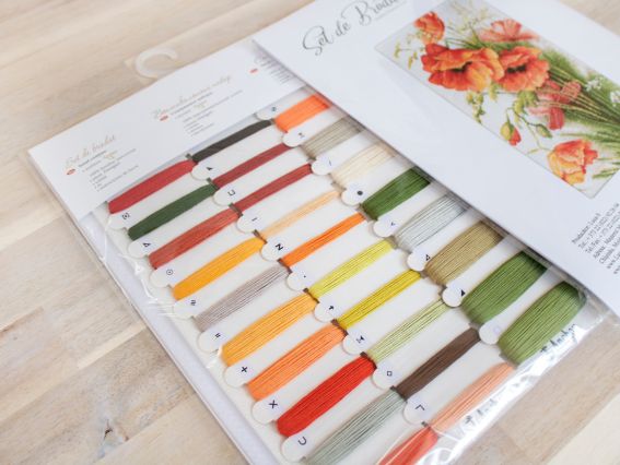 Набір для вишивання хрестом B213 Червоні маки, Лука-С