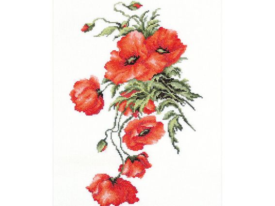 B2236 Маки, Лука-С вишивка нитками B2236 Маки, Лука-С вишивка нитками