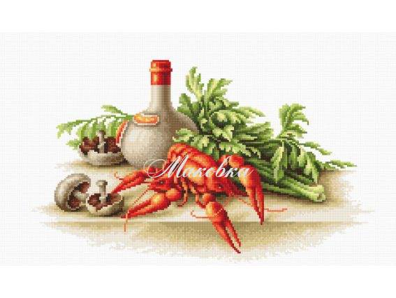 B2258 Натюрморт з раками, Luca-S вишивка нитками B2258 Натюрморт з раками, Luca-S вишивка нитками