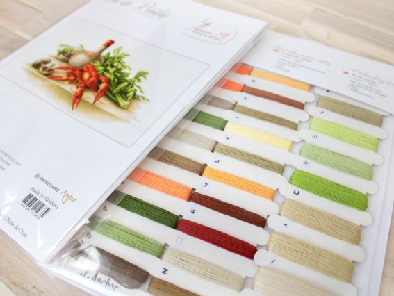 Набір для вишивання хрестиком В2258 Натюрморт з раками, Лука-С