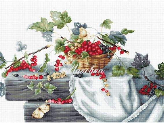 B2262 Червона смородина, Luca-S вишивка нитками B2262 Червона смородина, Luca-S вишивка нитками