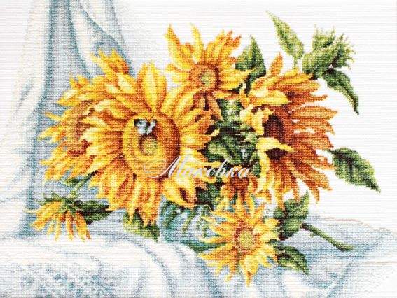 B2264 Соняшники, Luca-S вишивка нитками