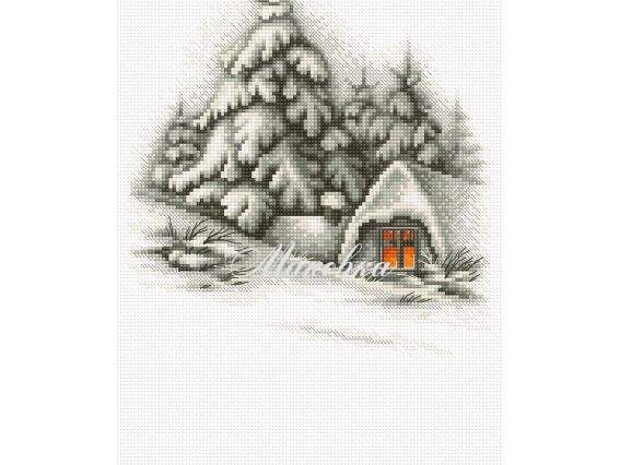 B2279 Зимний пейзаж, Luca-S набор для вышивания нитками B2279 Зимний пейзаж, Luca-S набор для вышивания нитками
