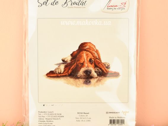 Набір для вишивання хрестиком B2341 Бассет, Лука-С