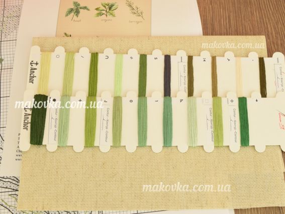 Набор для вышивания крестом на канве на Аиде 16ст B2346 Специи и травы Luca-S 