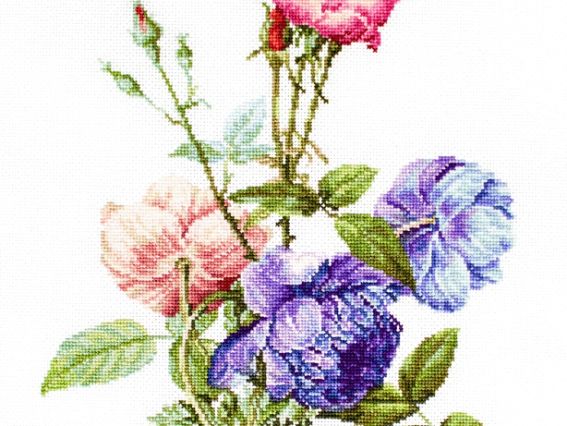 Набір для вишивання нитками на канві belana 20 B2349 Букет, Luca-S