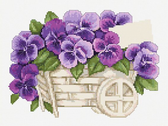 Набір для вишивання хрестиком B259 Анютини очі Лука-С