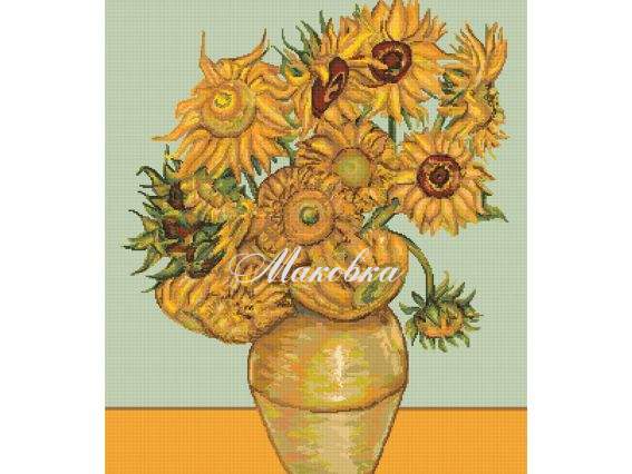 B422 Соняшники (Ван Гог), Luca-S вишивка нитками B422 Соняшники (Ван Гог), Luca-S вишивка нитками