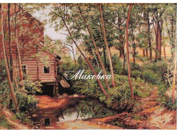 B456 Млин у лісі Шишкін Luca-S вишивка нитками B456 Млин у лісі Шишкін Luca-S вишивка нитками