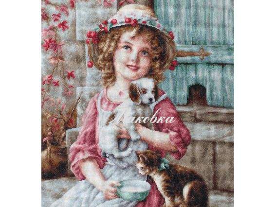 В518 Найкращі друзі, Luca-S, вишивка нитками В518 Найкращі друзі, Luca-S, вишивка нитками