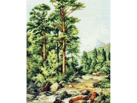 B522 Гірська річка, Luca-S, вишивка нитками B522 Гірська річка, Luca-S, вишивка нитками