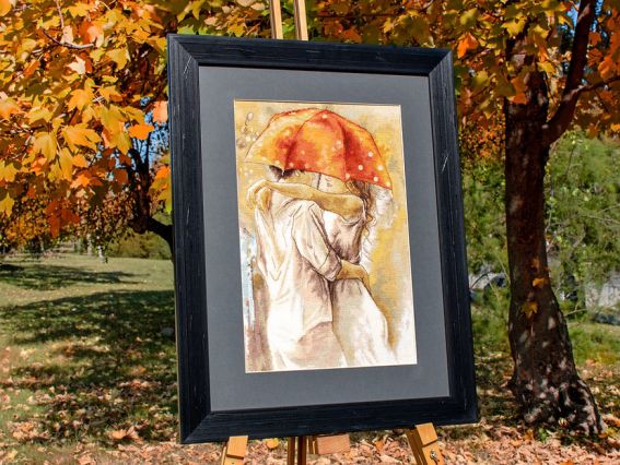 B552 Под зонтом, Лука-С, набор для вышивания крестом