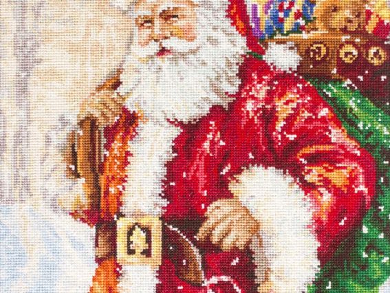 Набор для вышивания крестом B575 Дед мороз Luca-S 
