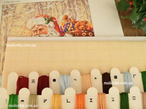 Набор для вышивания крестом B575 Дед мороз Luca-S 