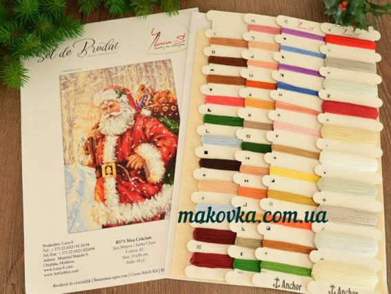 Набор для вышивания крестом B575 Дед мороз Luca-S 