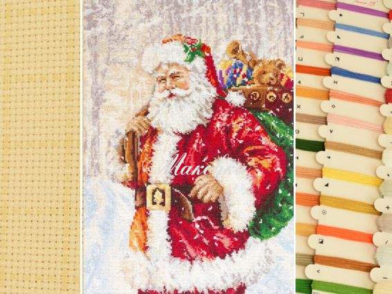 B575 Дед мороз Luca-S набор для вышивания нитками