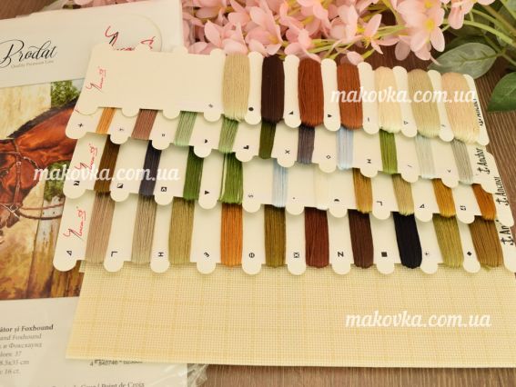 Набір для вишивання хрестиком B580 Мисливець та Фоксхаунд, Лука-С