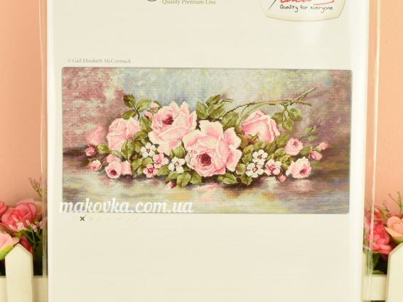 Набір для вишивання хрестом на канві на Аїда 16ст B584 Троянди Luca-S 