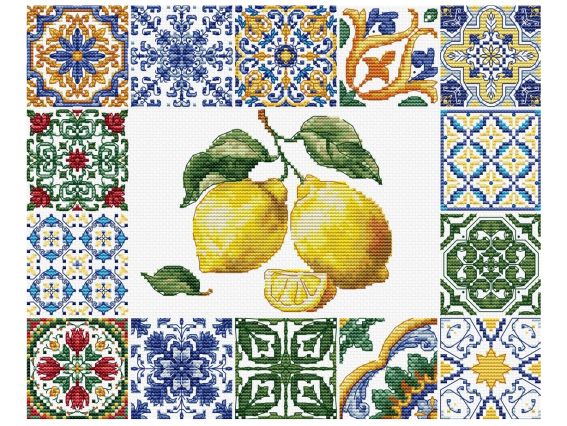 Середземноморська лимонна есенція B7049, Luca-S набір для вишивання нитками