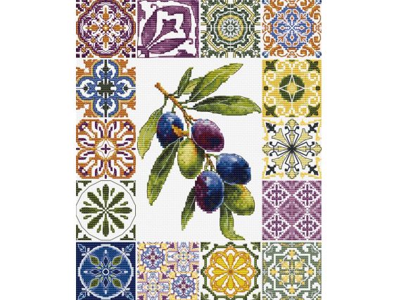 Середземноморська оливкова палітра B7050, Luca-S набір для вишивання нитками