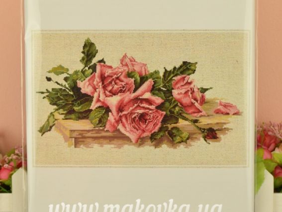 BL22400 Рожеві троянди, Лука-С набір для вишивання хрестом на тканині