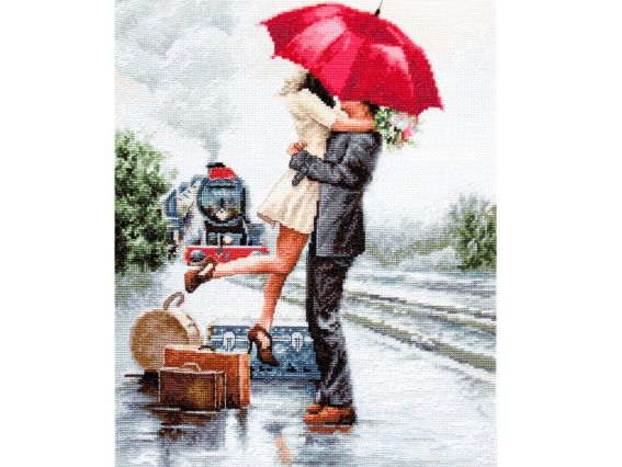B2369 Закохані на вокзалі, Luca-S, вишивка хрестиком B2369 Закохані на вокзалі, Luca-S, вишивка хрестиком