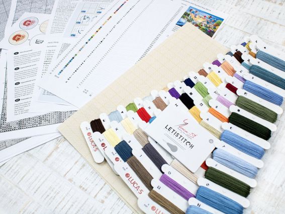 Набір для вишивання хрестиком B614 Повітряні кулі над Сансет коув Лука-С