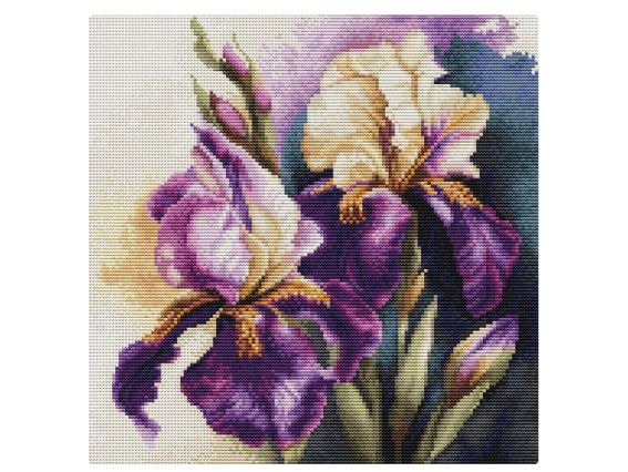 B7023 Ірис, Luca-S вишивка нитками B7023 Ірис, Luca-S вишивка нитками