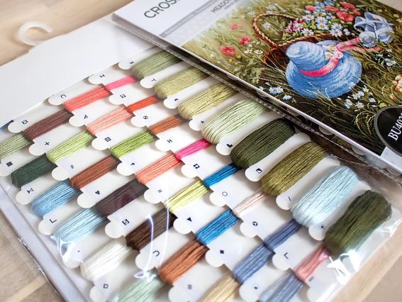 Набір для вишивання хрестиком BU4020 Поляна з маками, Лука-С