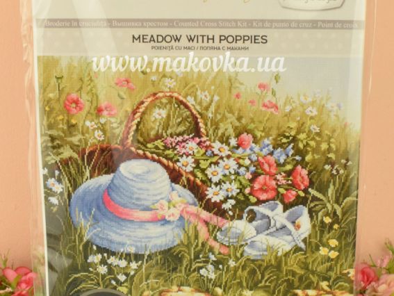 Набір для вишивання хрестиком BU4020 Поляна з маками, Лука-С