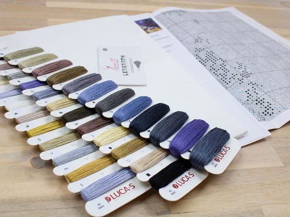 Набір для вишивання хрестиком BU5004 Снігопад (вовки) Лука-С