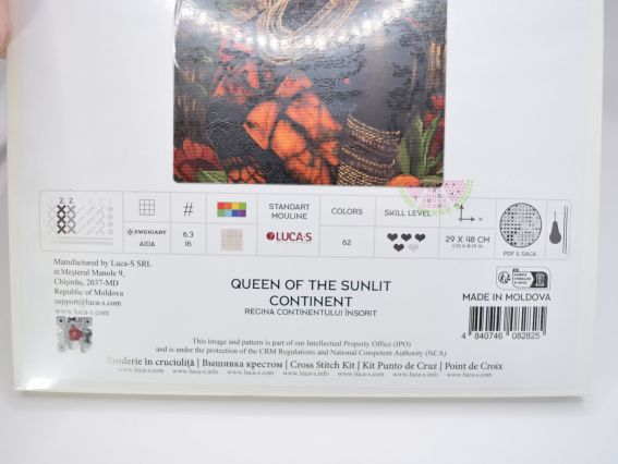 Набір для вишивання хрестиком B720 Королева сонячного континенту , Лука-С