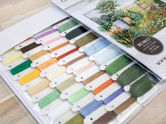 Набір для вишивання хрестиком BU4013 Пейзаж з маками, Лука-С