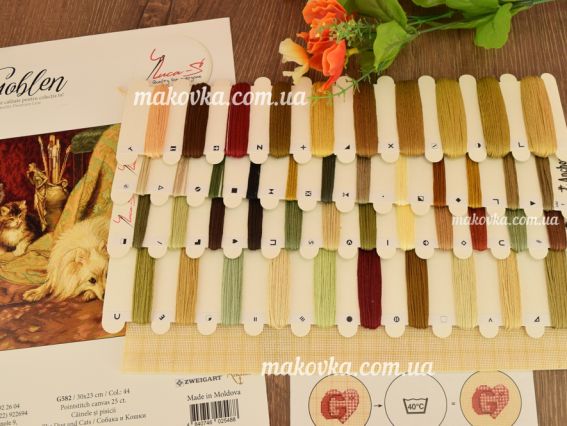 Набір для вишивання гобелен G582 Собака та кішки GOBLEN Luca-s 