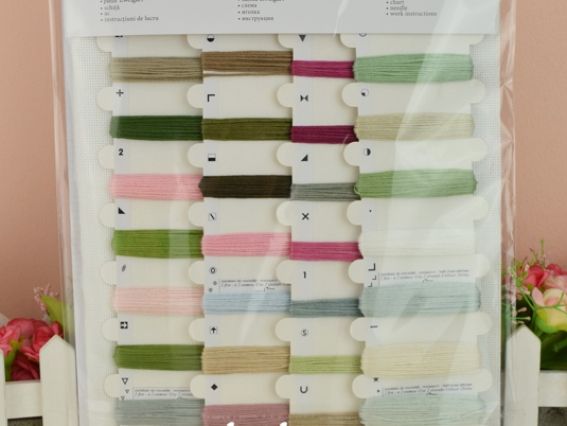 Набор для вышивания крестом на канве Belana 20 ct B2332 Цветы на табурете, Luca-S 