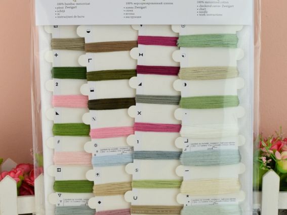 Набор для вышивания крестом на канве Аиде 18ст BA2332 Цветы на табурете, Luca-S 