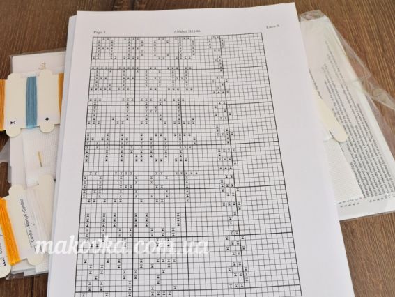 Набор для вышивания крестиком B1146 Метрика для девочки (мишка Летиция и бктылочка), Лука-С