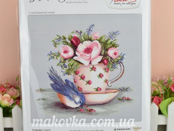 Набір для вишивання хрестиком на канві Aida 16 BА2322 Троянди та гортензії, Лука-С