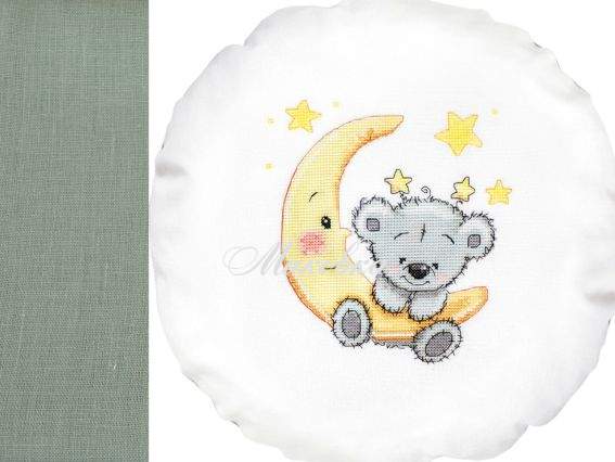 Подушка PB-196 з ведмедиком на місяці, Luca-S, вишивка нитками