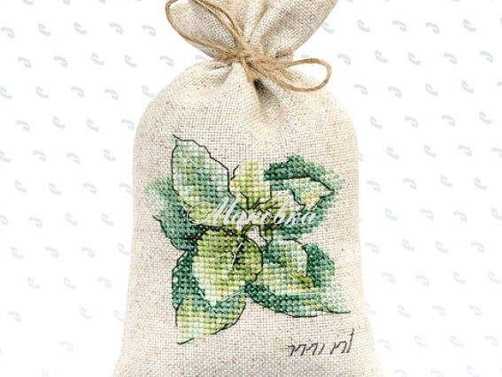 PM1235 Мешочек Мята Luca-S набор для вышивания нитками PM1235 Мешочек Мята Luca-S набор для вышивания нитками