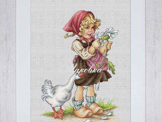 В1047, Девочка с гусем, Лука-С В1047, Девочка с гусем, Лука-С