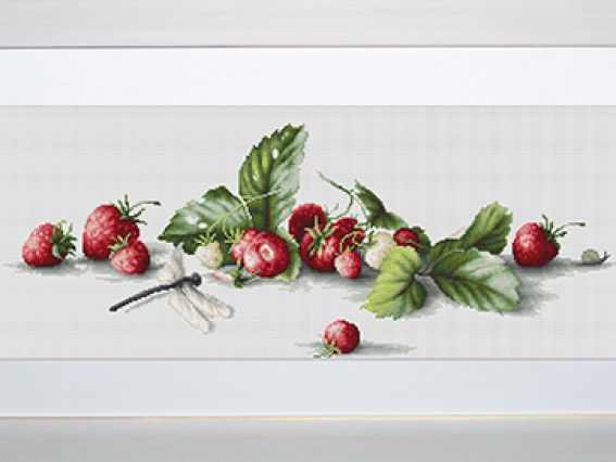 Набір для вишивання хрестиком Лука-С В2254 Етюд із полуницею