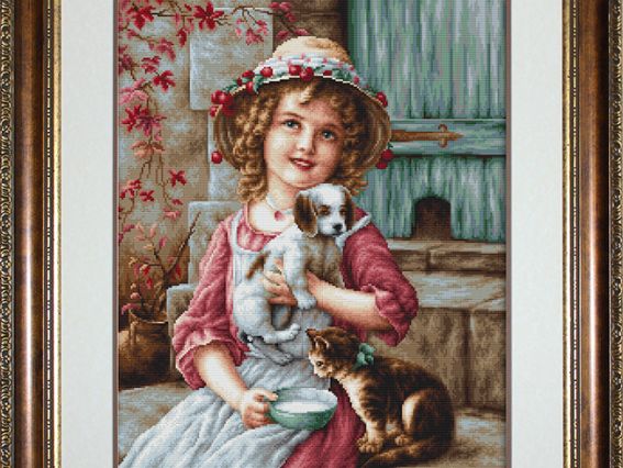 Набір для вишивання хрестиком В518 Найкращі друзі, Лука-С