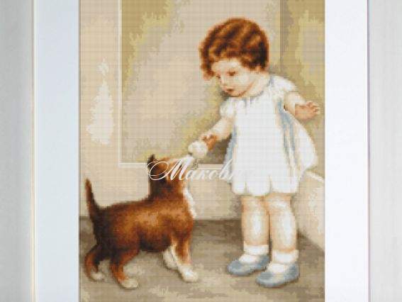 B372 Девочка с собакой, Лука-С B372 Девочка с собакой, Лука-С