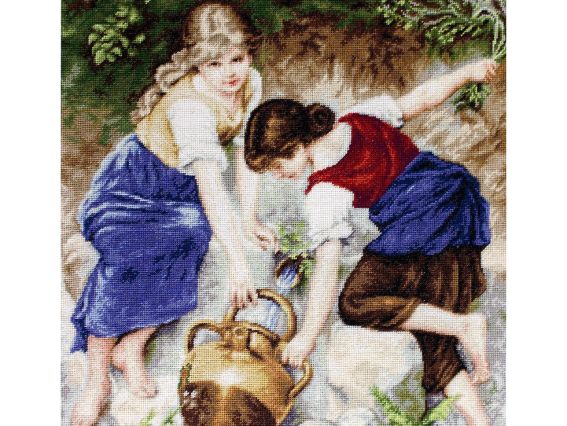 G564 У фонтана Luca-s набор для вышивания гобелен