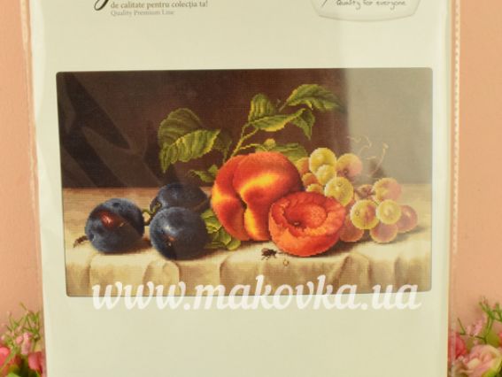 Набір для вишивання гобелен G592 Натюрморт (сливи, персики, виноград) GOBLEN Luca-s