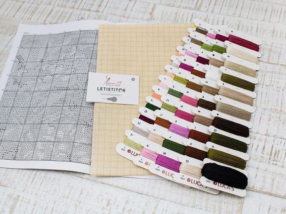 Набір для вишивання гобелен G608 Червоні та білі півонії Luca-s 