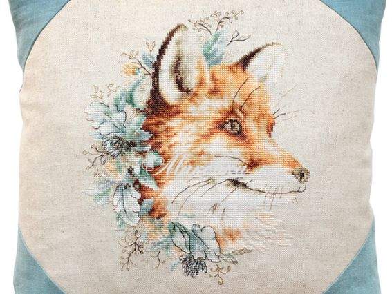 Подушка Лиса PB111, Luca-S, вышивка нитками Подушка Лиса PB111, Luca-S, вышивка нитками