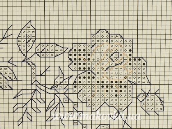 РВ206 Подушка гжель с лисой, Luca-S, вышивка нитками, набор для вышивания нитками крестиком